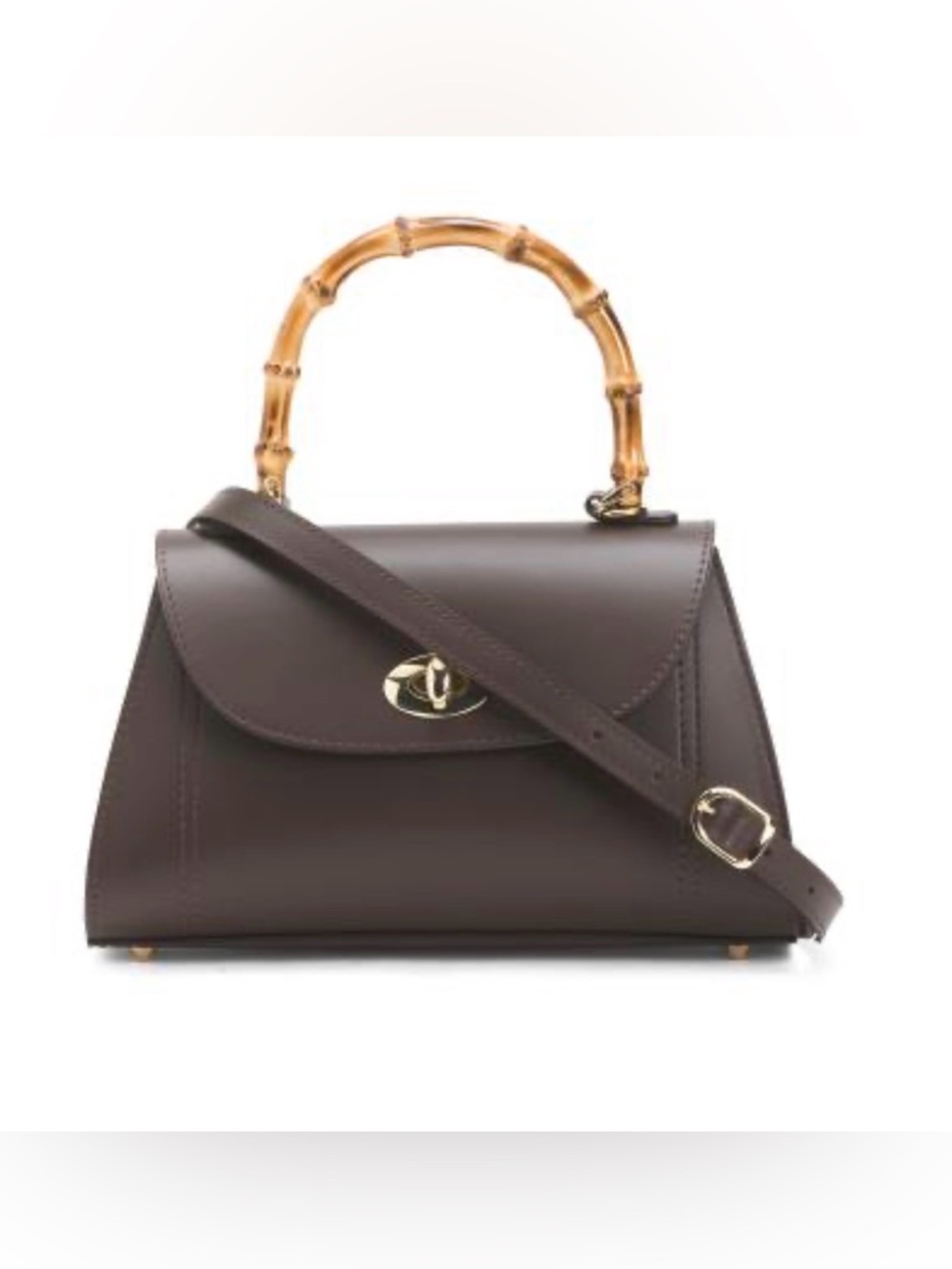 Divina Firenze Turn Lock Satchel Italy Leather